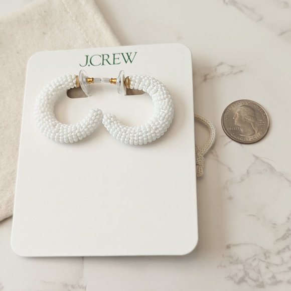 J. Crew Chunky Beaded Hoop Earrings - Picture 4 of 5